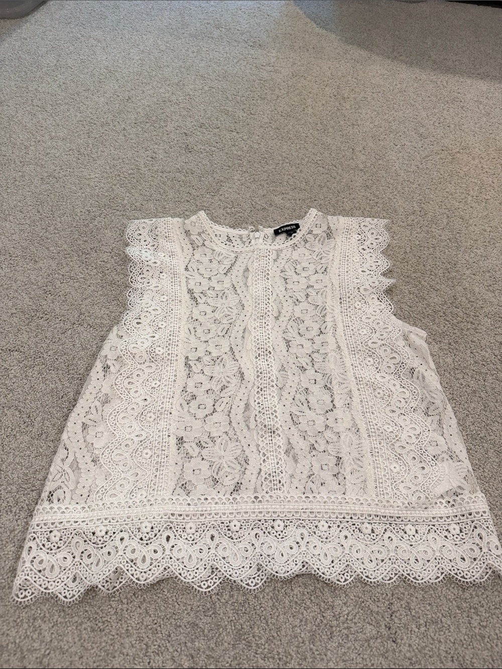 Express White Lace Sleeveless Camisole